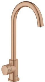Grohe Blue Home Robinet de bucatarie cu sistem de filtrare, racire si acidulare, pipa C, cupru mat (brushed warm sunset)