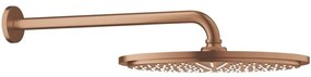 Palarie dus fix Grohe Rainshower Cosmopolitan 310, O31 cm cu brat, montaj pe perete, cupru mat