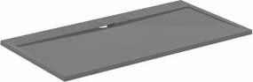 Cadita de dus dreptunghiulara Ideal Standard i.life Ultra Flat S gri asfaltic 170x90 cm