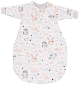 Sac de dormit copii cu maneci 0-3 luni Kidizi Forest Friends, 1 tog, bumbac 100%, pentru toamna/iarna