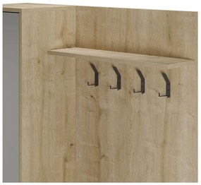 Set pentru hol verde/în culoare naturală cu aspect de lemn de stejar 108x195x35 cm Heidy – Marckeric