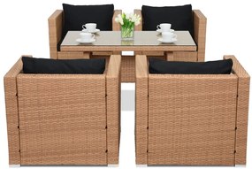 Mobilier de grădină din tehnoratan Roma Premium 4 Garden Point, culoarea mierii