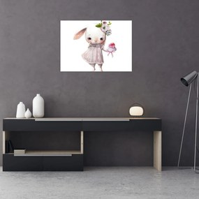 Tablou pe sticlă - Animăluț în acuarelă N⁰1 (70x50 cm)