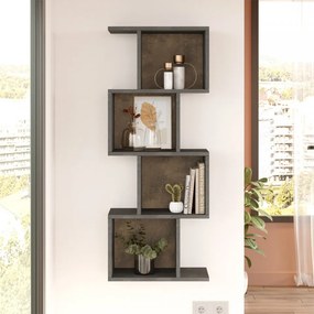 Biblioteca Living LF1-GP, PAL Melaminat, Gri / Bronz