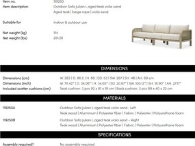 Canapea LUX Pentru Exterior, Gradina sau Terasa, Julian L