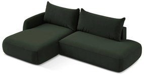 Colțar verde închis extensibil (cu colț pe partea stângă/cu șezlong) Hale – Makamii