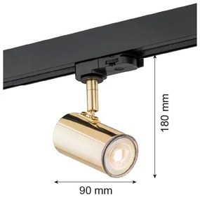 Spot pentru sistem de șină Argon 4328 HORTA 1xGU10/5W/230V alamă