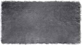 vidaXL Covor din Lână Faux Tafalla Antracit 60 x 110 cm Poliester