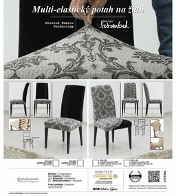 Husă pentru scaun Istanbul gri , 45 x 45 cm, set de 2 buc.