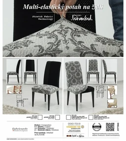 Husă pentru scaun Istanbul gri , 45 x 45 cm, set de 2 buc.