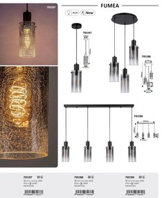Lustra suspendata stil decorativ Fumea 4L