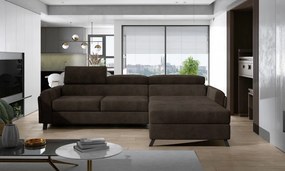 Coltar extensibil cu spatiu pentru depozitare, 300x98x190 cm, Mariall R01, Eltap (Culoare: Visiniu inchis / Matt Velvet 68)