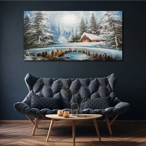 Tablou canvas Iarna Zăpadă Pădure Natura