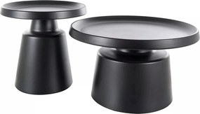 Set 2 masute cafea RODOS, negru mat, metal