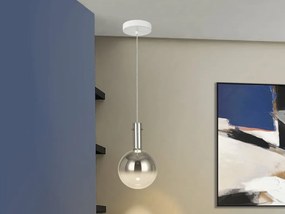 Pendul LED design modern Matices alb/fumuriu