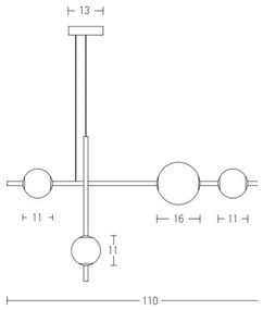 Lustră LED pe cablu dimabilă LED/18W/230V Zambelis 20131