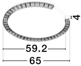 Plafoniera circulara aluminiu negru GREAMY D-65cm