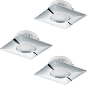 Set de 3 Spoturi LED incastrabile PINEDA crom 95802 EL