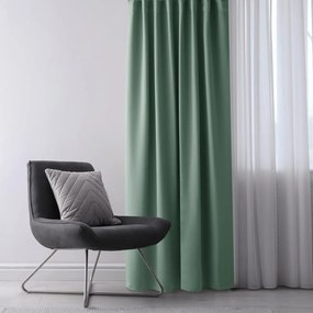 Draperie verde-deschis termoizolantă/dimout (semi-opacă) 140x270 cm Kierra – Restilo