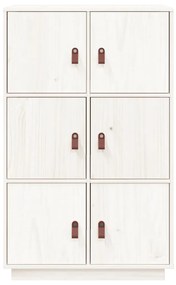 Dulap inalt, alb, 67x40x108,5 cm, lemn masiv de pin 1, Alb