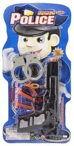 Pistol plastic 21cm cu ventuze 3buc cu catuse
