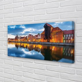Tablouri canvas clădiri fluviale Gdańsk