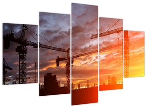 Tablou - Șantier de construcții (150x105 cm)