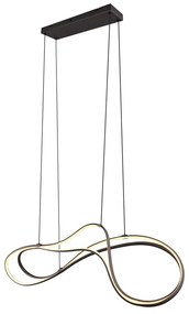 Lustră neagră LED cu abajur din metal Nala – Trio Select