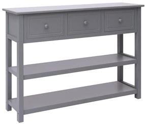 vidaXL Dulap, gri, 108x30x76 cm, lemn masiv paulownia
