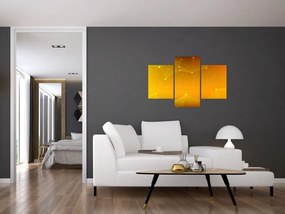Tabloul abstract galben (90x60 cm)