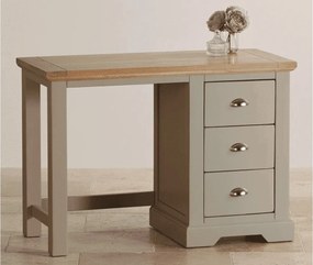 Masă lemn masiv gri de Toaletă Ives Personalizabilă, 107 × 49 × 75 cm