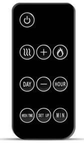 Șemineu electric LED cu încălzire LED/2000W/230V + telecomandă