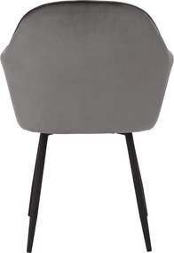Fotoliu de design, ţesătură catifea gri, ZIRKON