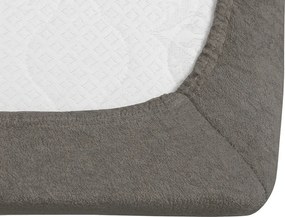Cearsaf elastic fleece MOLTON gri inchis 180 x 200 cm
