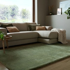 Blană verde-închis sintetică 160x230 cm Faroe Wool Look Fur – Flair Rugs