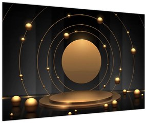 Tablou - Cercuri aurii (90x60 cm)