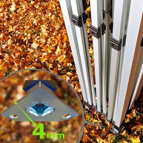 Cort de petrecere 3x4,5m - fără pereți - Alb