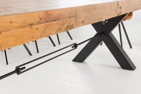 Masa design industrial Thor 300cm Pin maro vintage