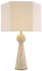 Veioza, Lampa de masa design LUX Novak, travertin