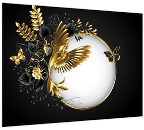 Tablou - Bile cu motive aurii (70x50 cm)