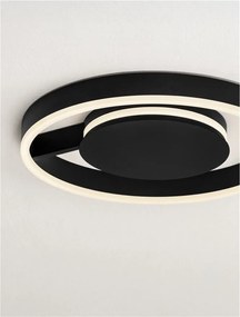 Lustra circulara aluminiu negru LED CCT SIENA 40cm