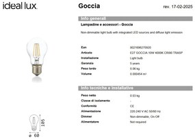 Bec LED, E27 10W 4000K cri80 transparent