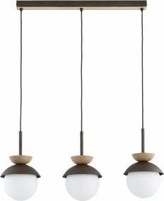 Lustră suspendată pe cablu REMKE 3xE14/10W/230V maro