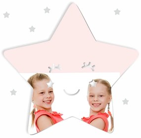 Oglindă decorativă de perete pentru copii cu un motiv vesel de stea