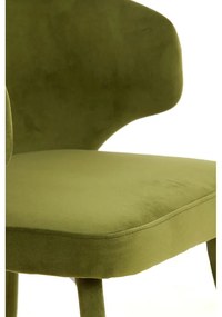 Set de scaune de sufragerie verde 2 buc. tapițat Kosaka – Light &amp; Living