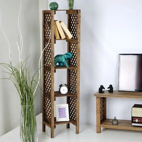 Raft organizator cu 4 politie pentru ,baie bucatarie, culoare nuc, 140 cm