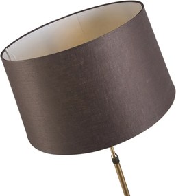 Lampă de podea bronz cu abajur maro 45 cm reglabilă - Parte