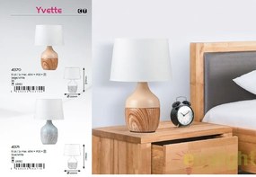 Veioza, lampa de masa, finisaj bej/alb, diametru 20cm, Yvette 4370 RX