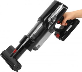 La mâna a doua: Aspirator fără fir Oliver Voltz OV51001Q, 250W, Li-ion 2500 mAh, 3 viteze, 0.6 l, 25 kPa, Ecran tactil, Negru