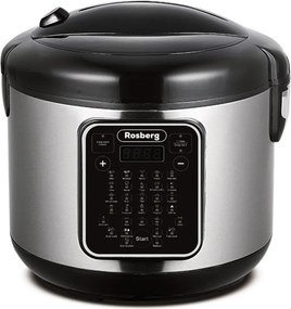 La mâna a doua: Multicooker cu 31 programe Rosberg R51985F5, 780W, 5L, Acoperite antiaderenta, Inox